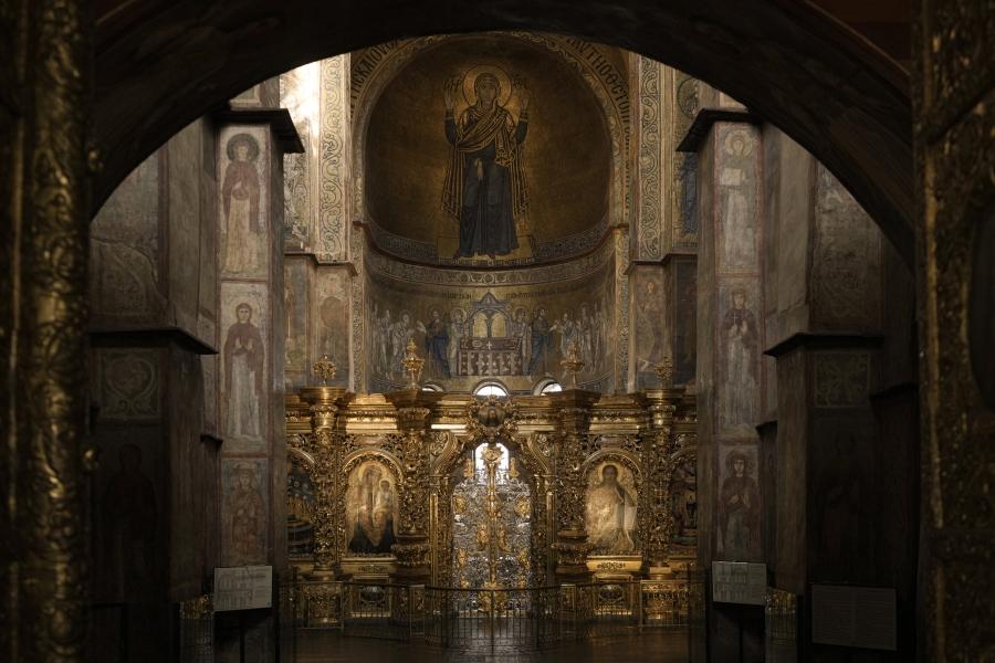 A view of the interior of Saint Sophia Cathedral. 