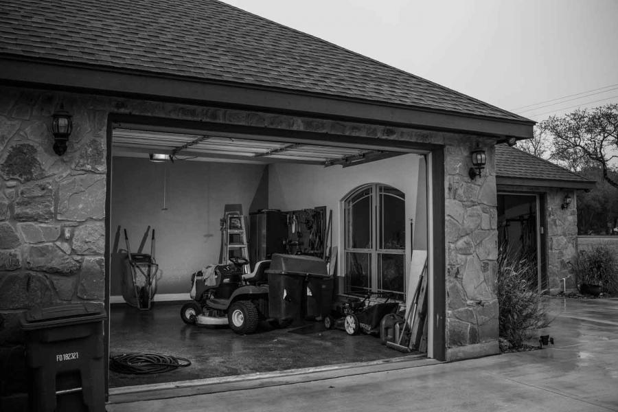 Clay Ward's garage. Ward was deployed to Iraq. His wife Sabine Ward stood by his side as he struggled to adjust to civilian life. He was diagnosed with PTSD and haunted by what he'd been through while at war. When it grew overwhelming, he took his gun, wa