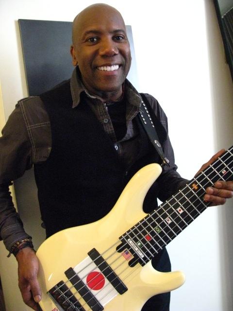 Nathan East and his bass guitar.