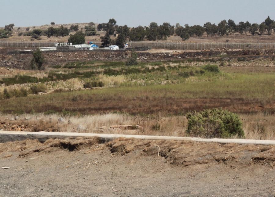 U.N. installation on the border fence dividing Syrian and Israeli-held land.