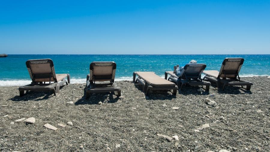 Beach chairs on Guantanamo's Windmill Beach.