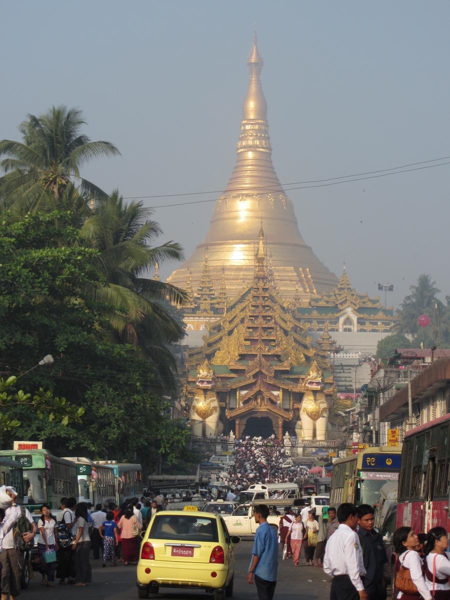 Shwedagon Pagoda in Yangon (formerly Rangoon), Myanmar