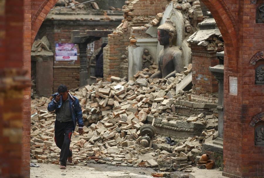 Rubble is everywhere in the Kathmandu Valley