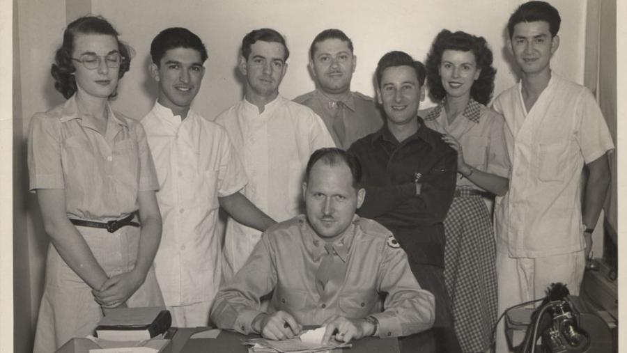 Anthony Acevedo and friends, approximately 1935-1945. 