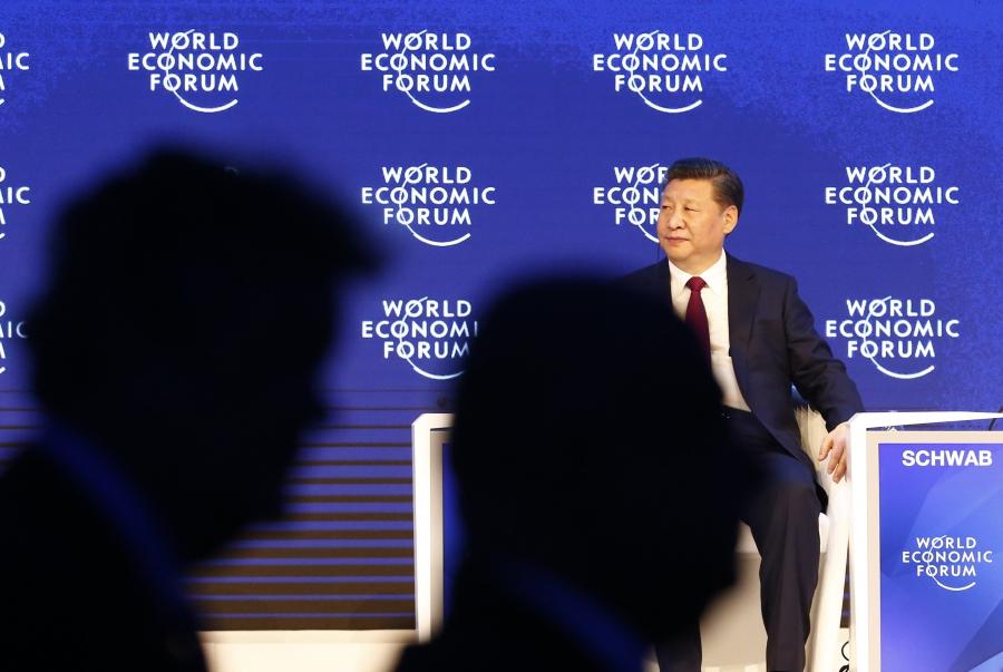 Chinese President Xi Jinping attends the World Economic Forum