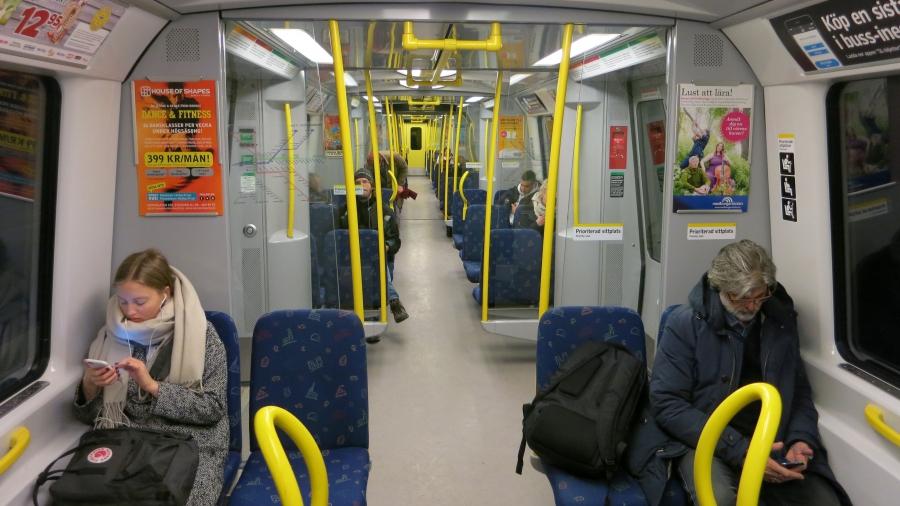 Stockholm's subways are clean, efficient, and run so frequently that passengers almost always get a seat. Even in rush hour, the crowds are manageable. 