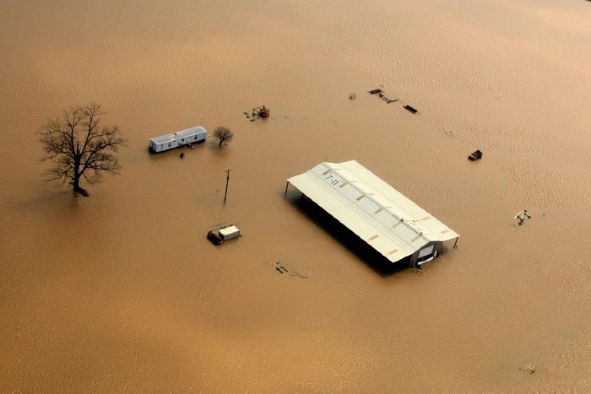 a flooded farm