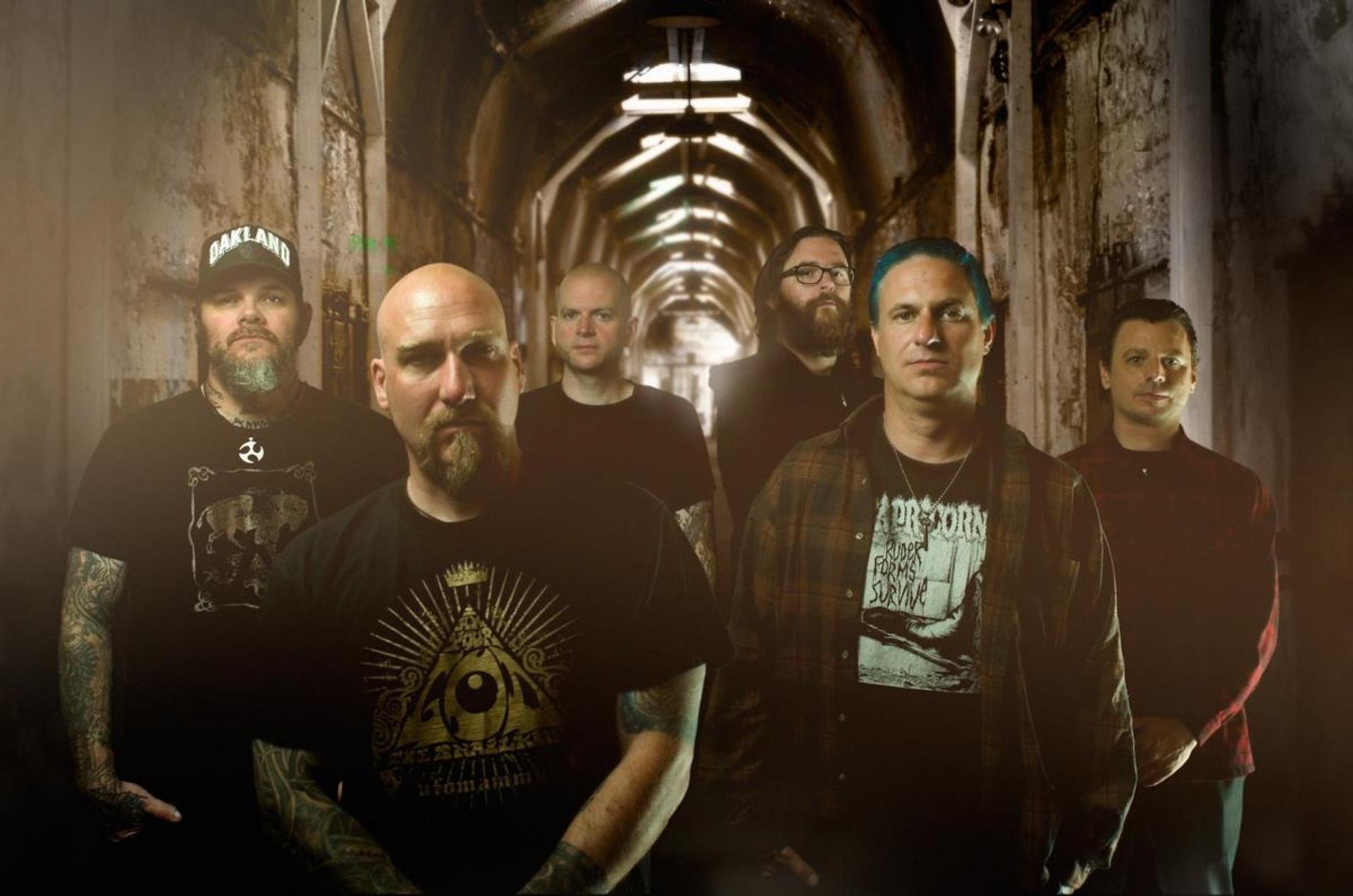Steve Von Till (front, left) and his band Neurosis.