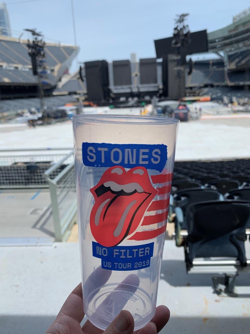 Fans of the Rolling Stones are being served drinks in reusable cups this summer. They pay a $3 deposit for the cup, then either return it at the end of the show or go home with a souvenir. 
