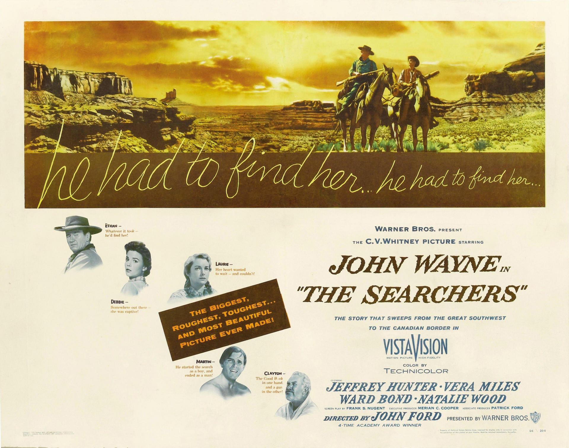 A poster for the 1956 film “The Searchers.”