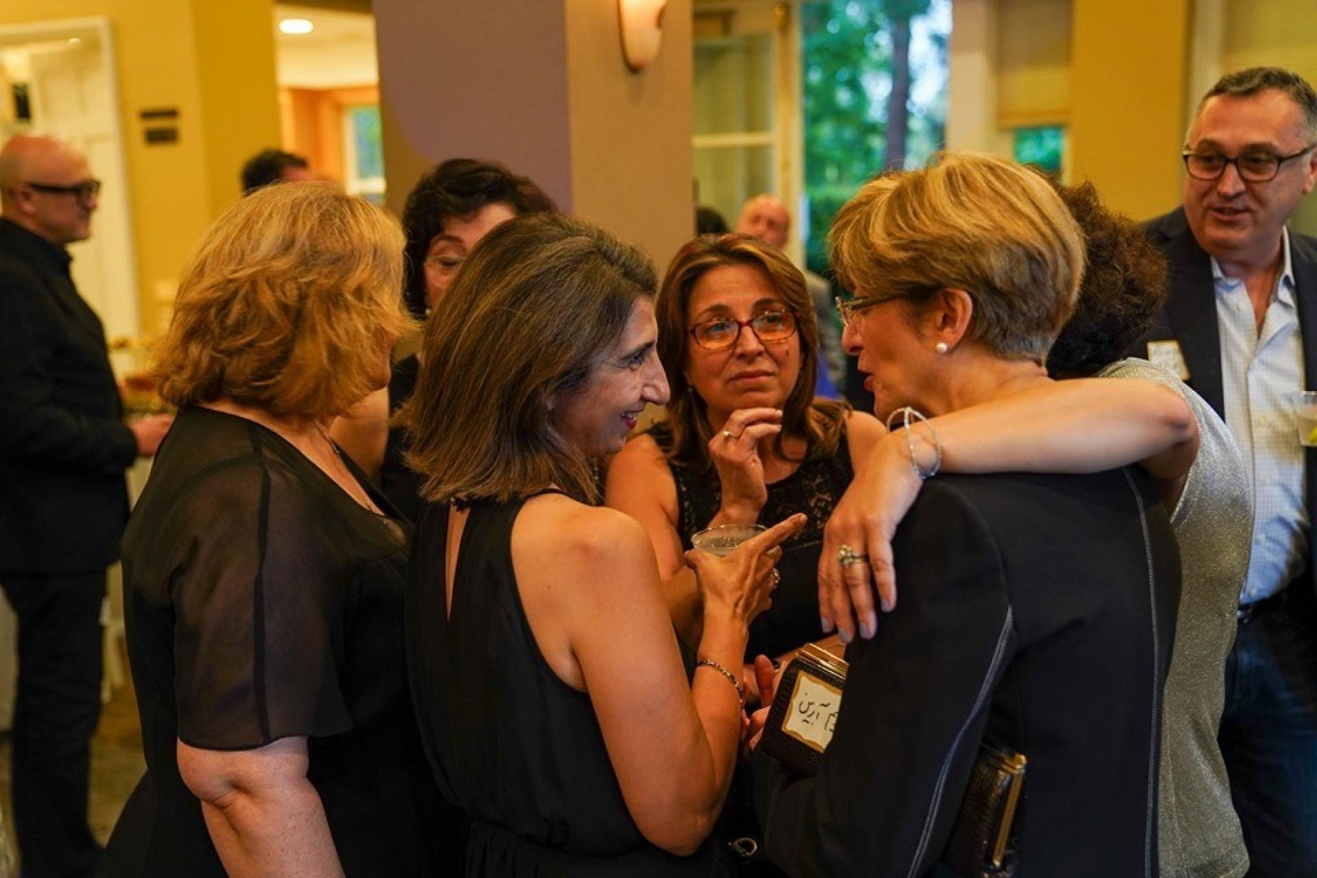 Mariam Arian (far right) with her childhood friends at Ettefagh School class of '77 reunion on Sept. 1, 2019. 