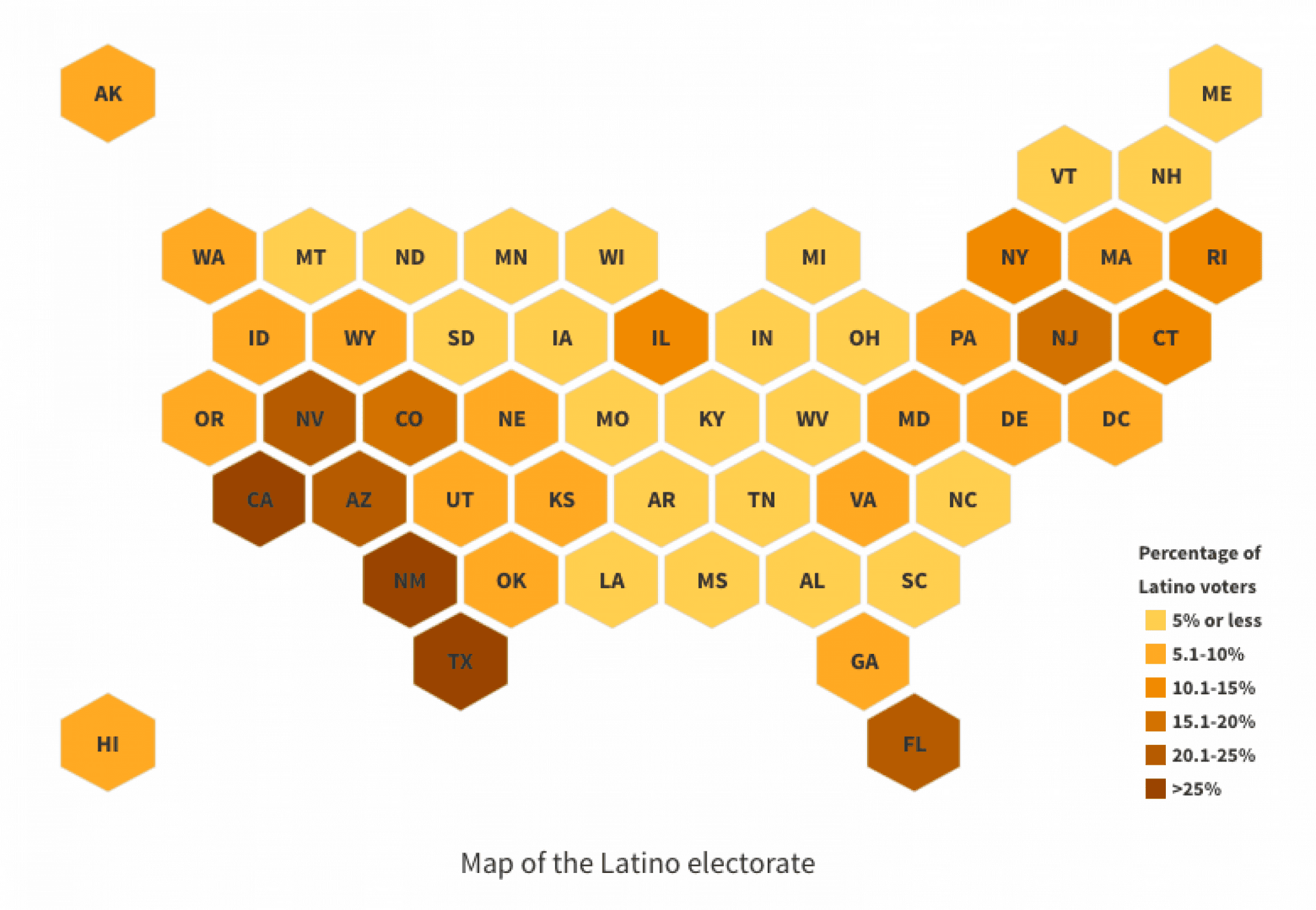 Map of the Latino electorate