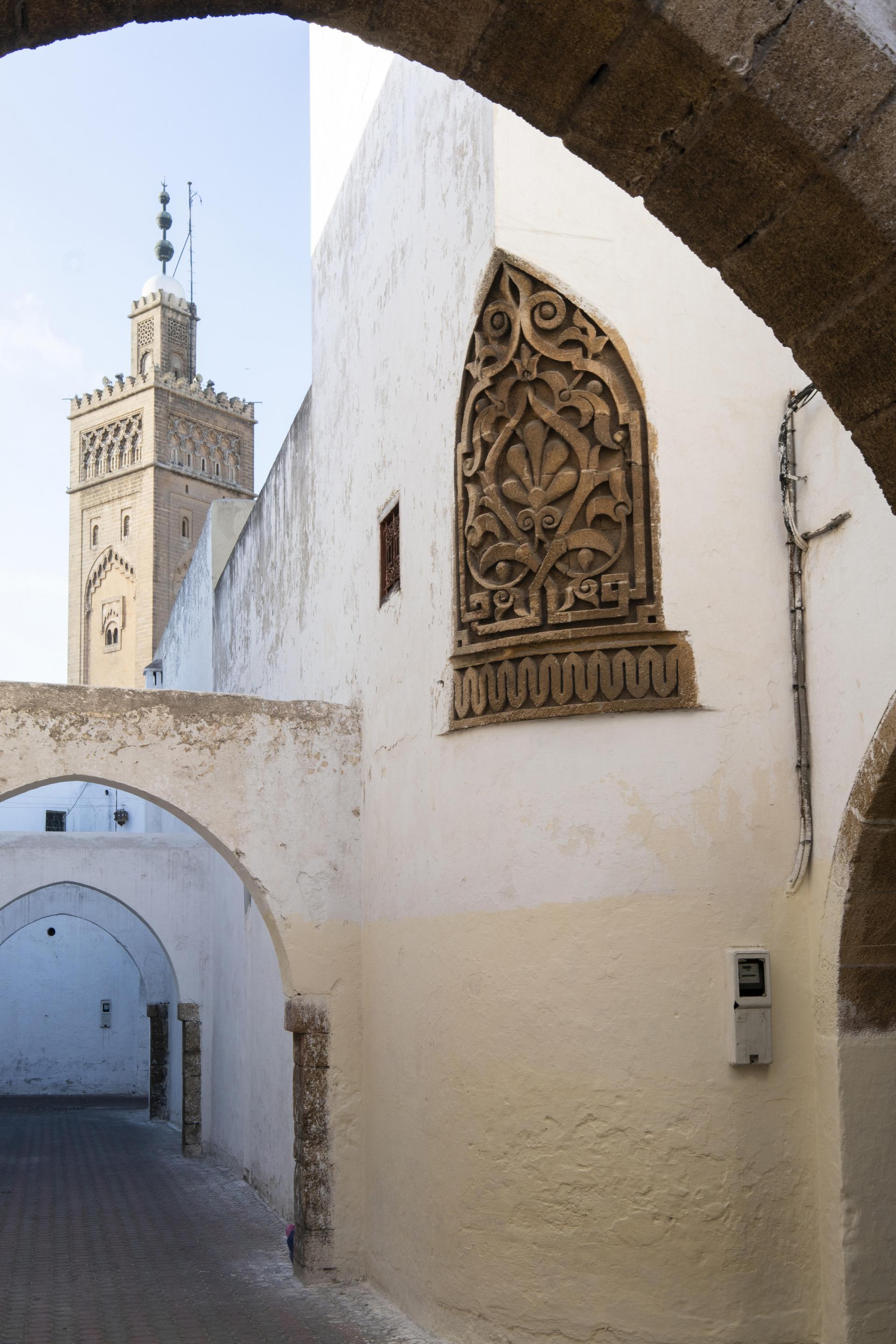 A closed mosque in the historic Habbous neighborhood in Casablanca.