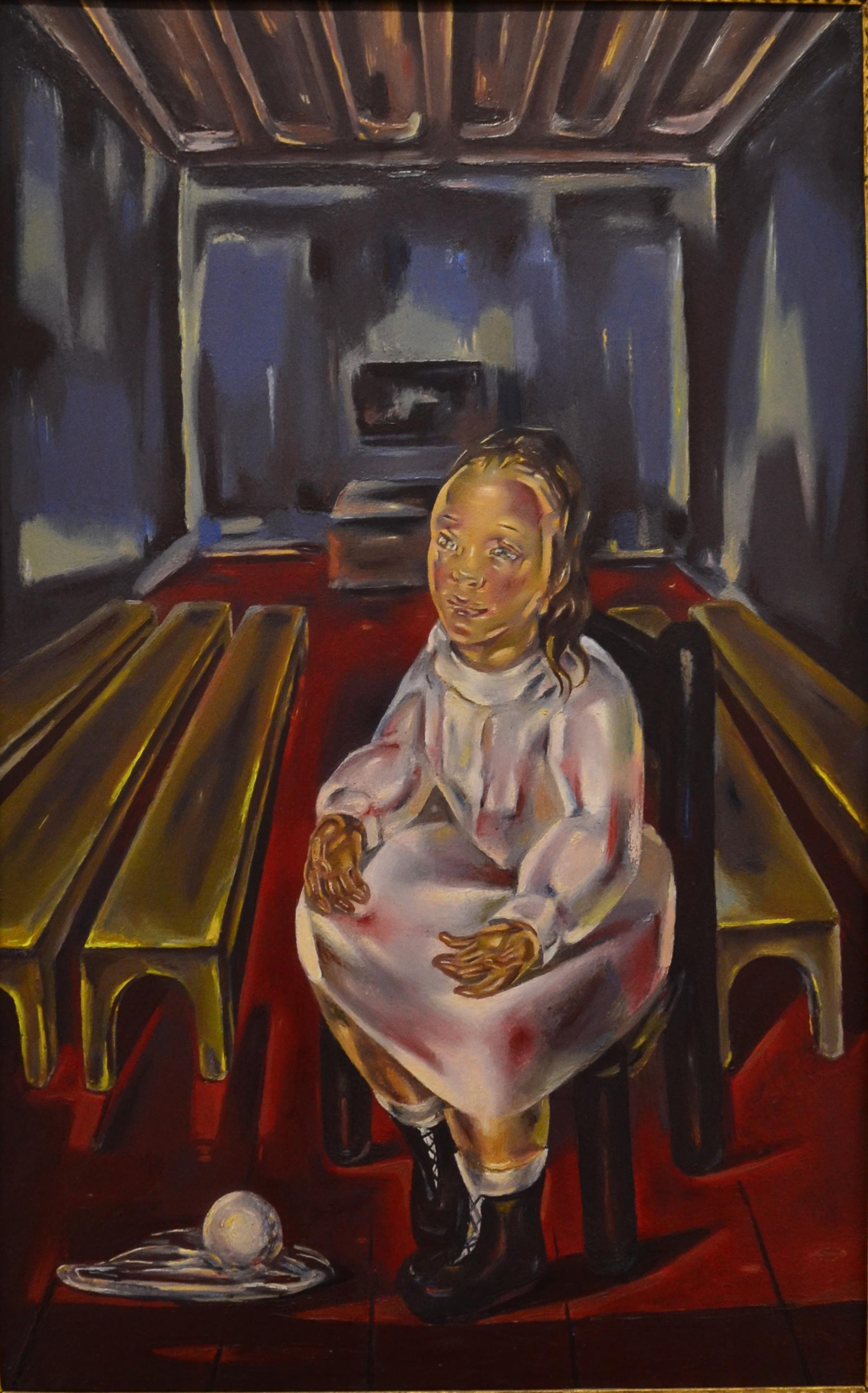 María Blanchard (1881-1932), “Seated Girl (in the bench room),” oil on canvas, 1925. Acquired at public sale in 1954.