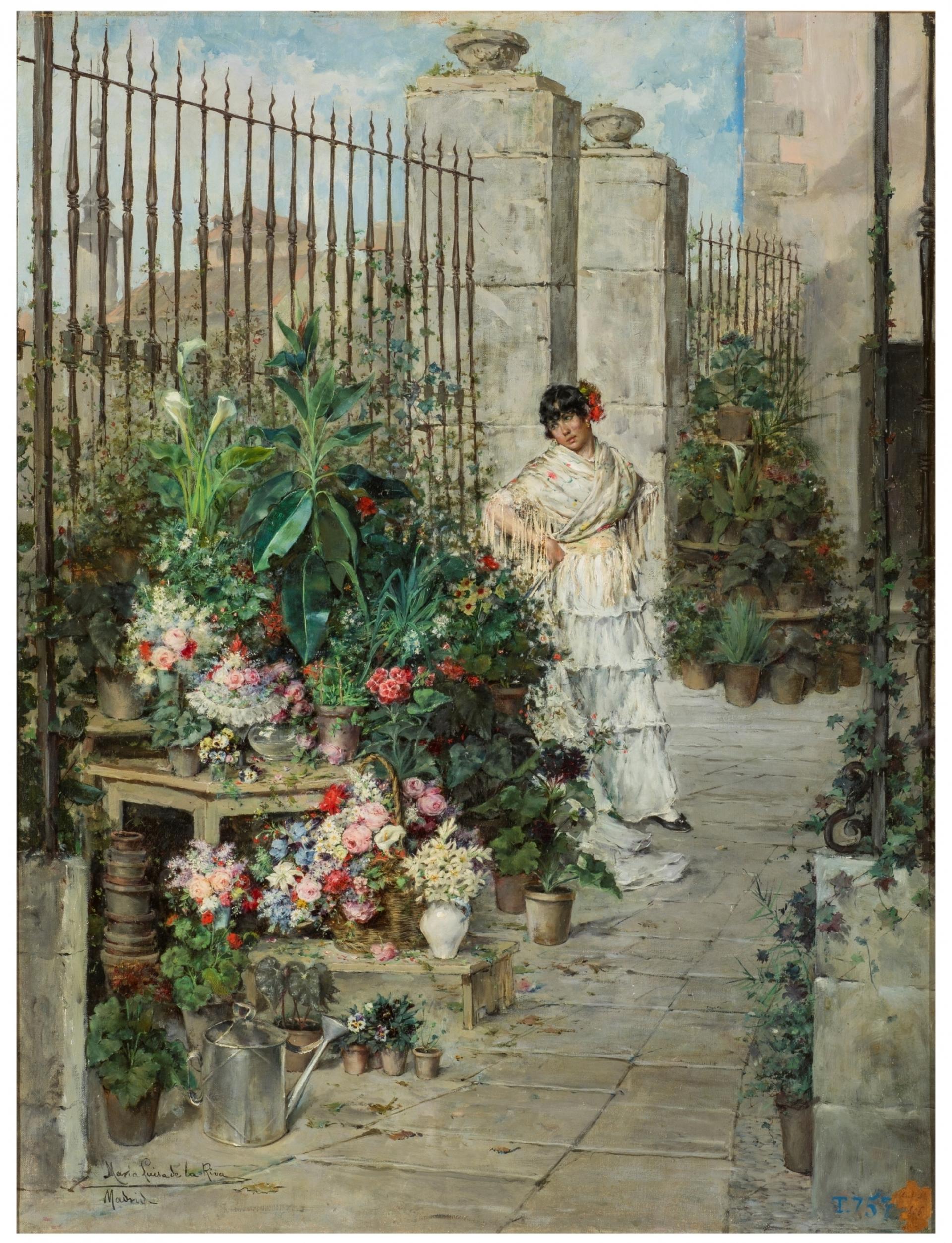 "Flower Stall," María Luisa de la Riva y Callol. 