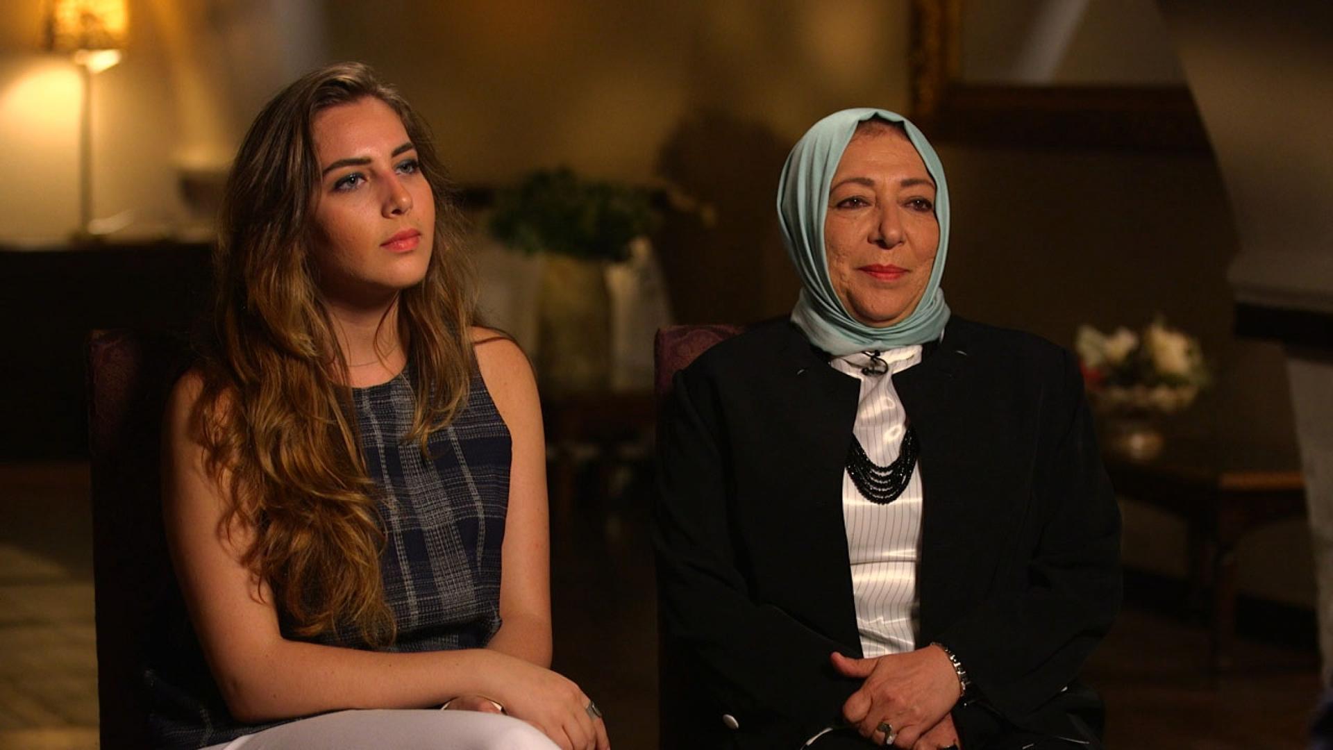 Journalist Halla Barakat (left) and her mother, Orouba Barakat, speak with ABC News in August 2016. 