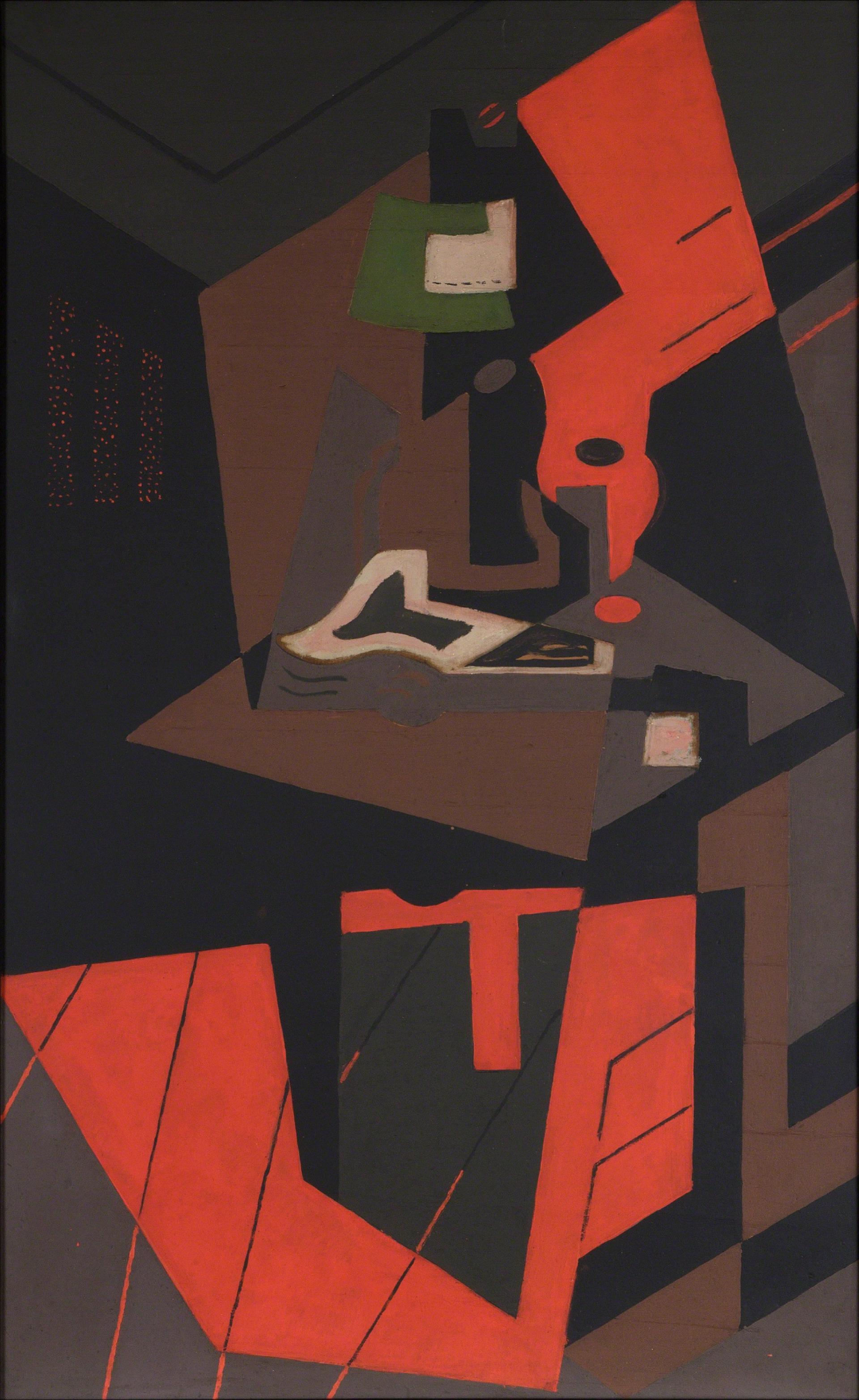María Blanchard, 1916–18, "Still Life with Red Lamp," oil on canvas.