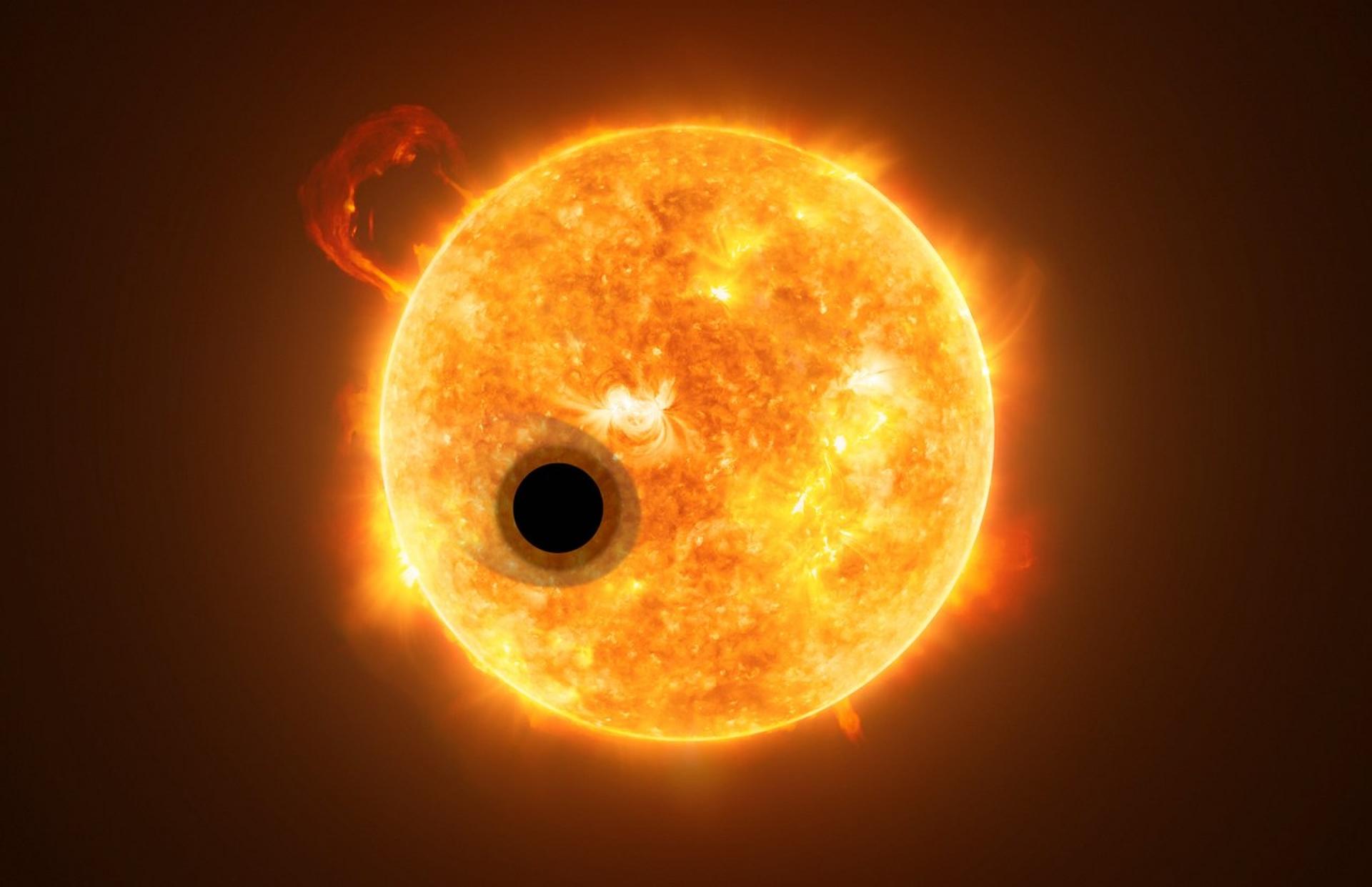 Exoplanet WASP-107b is a gas giant, orbiting a highly active K-type main sequence star. The star is about 200 light-years from Earth.