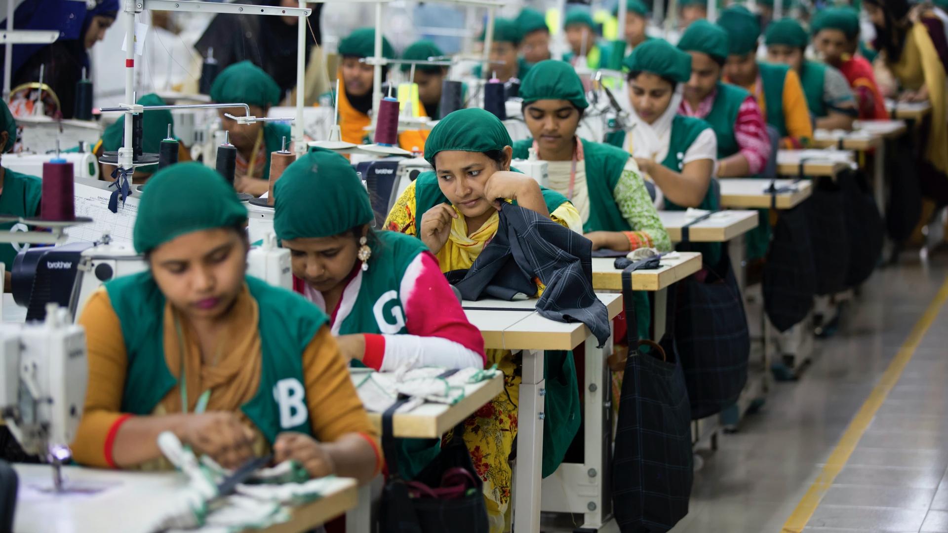 Trainees work at Snowtex garment factory in Dhamrai, near Dhaka, Bangladesh