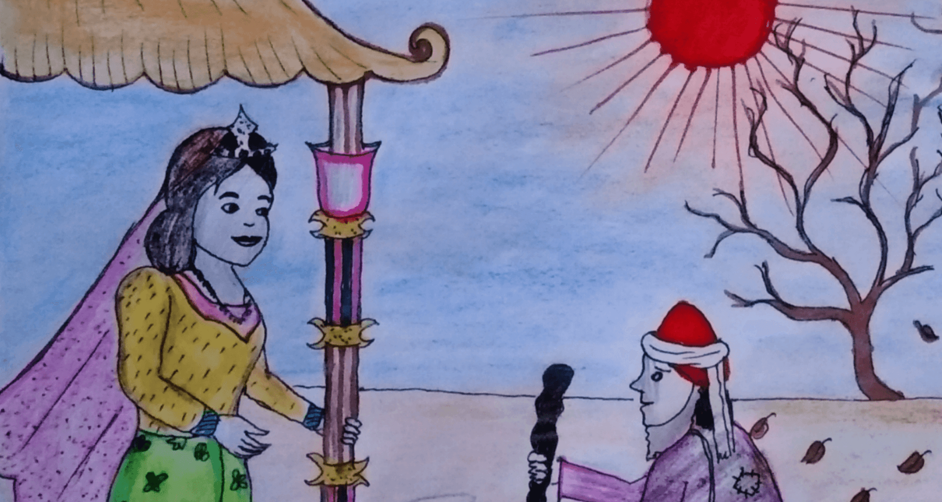 "A Queen's Dream," illustration by Mayyu Khan, a Rohingya artist living in Kutupalong Refugee Camp, from "Rohingya Folk Tales," by Mohammed Rezuwan.