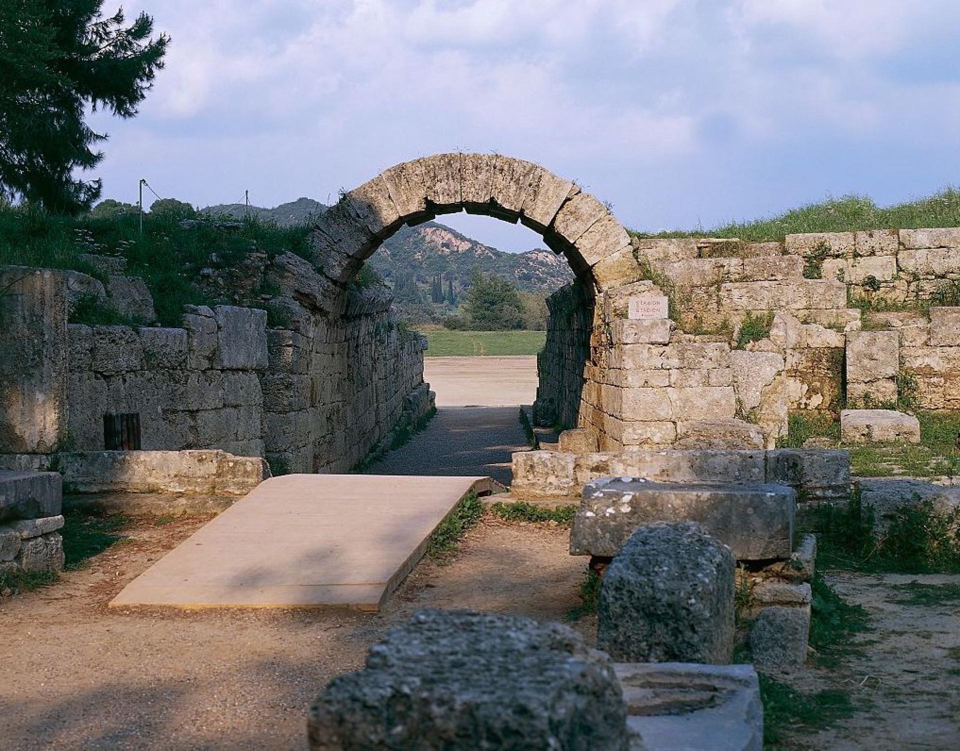 The Crypt, the entrance to the Stadium of Olympia. 