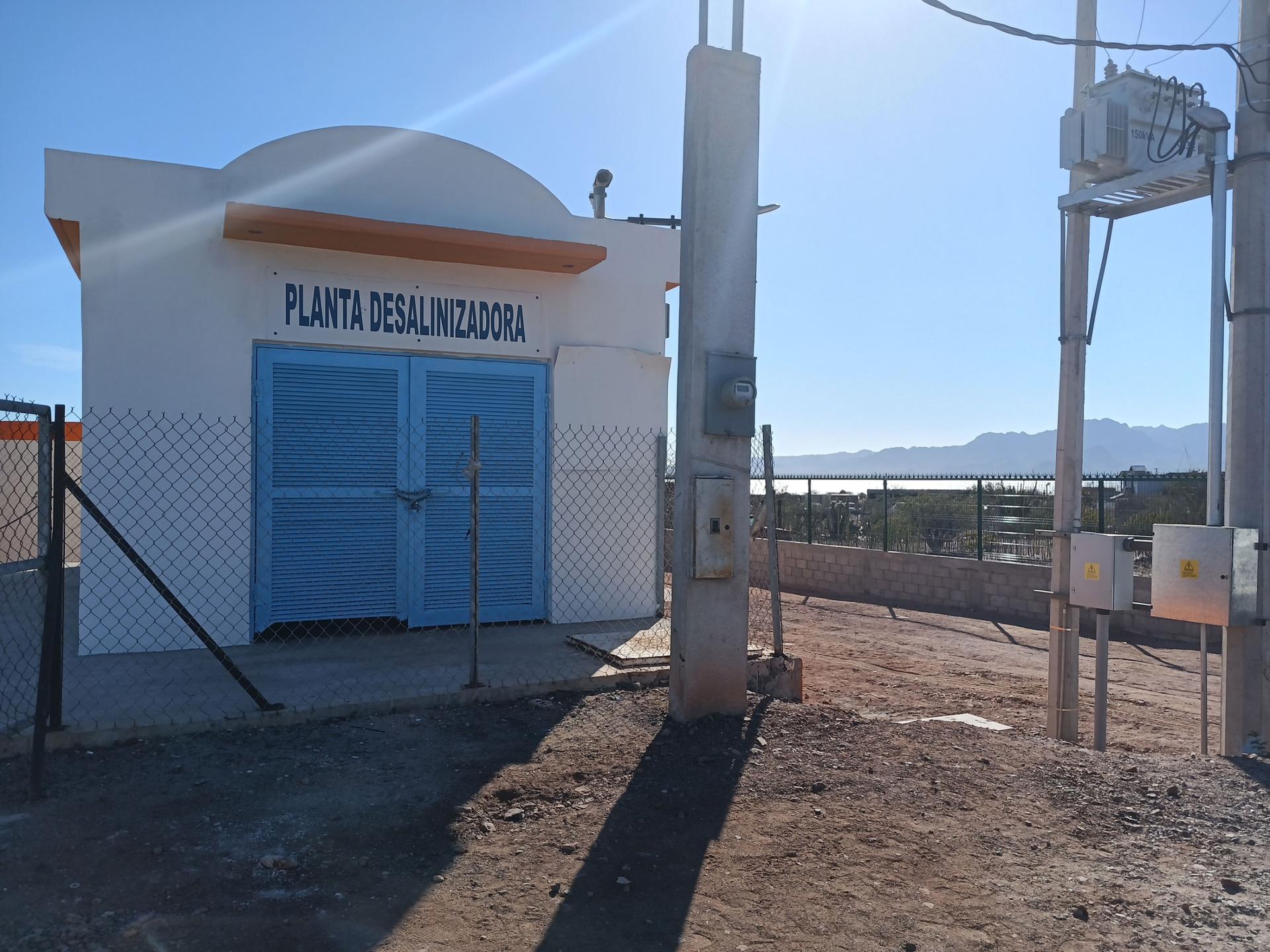 One of two desalination plants helps provide fresh water to the residents of Punta Chueca.