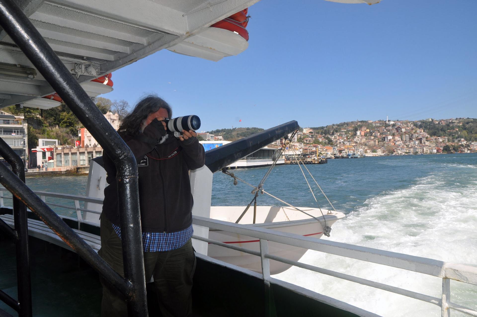 Yörük Işık is among a small group of ship-watchers who are keeping a careful eye on unusual activity in the Bosphorus. 
