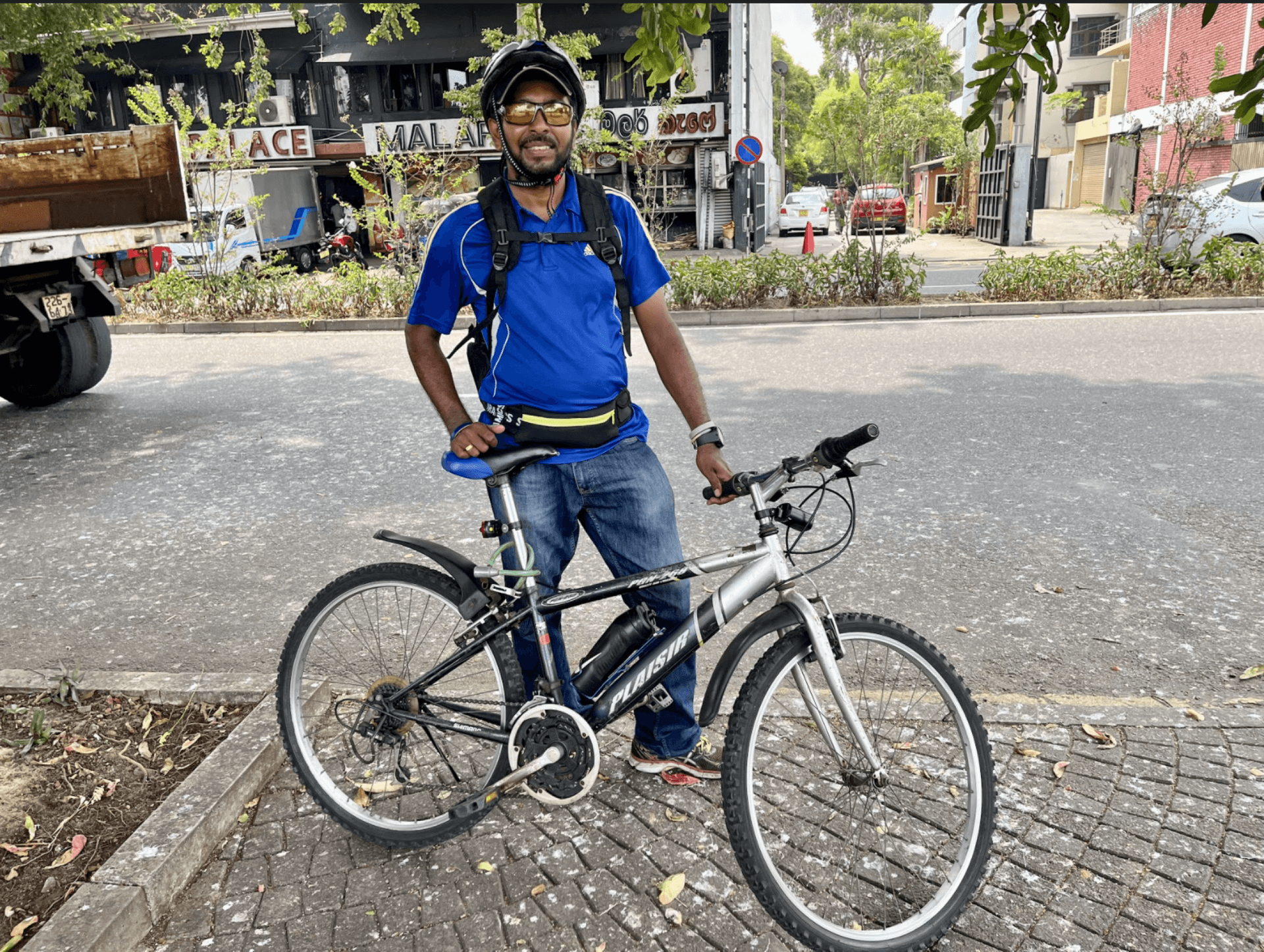 Chathuranga Rajapaksha began using his bike to make deliveries in Colombo when Sri Lanka’s fuel crisis started.
