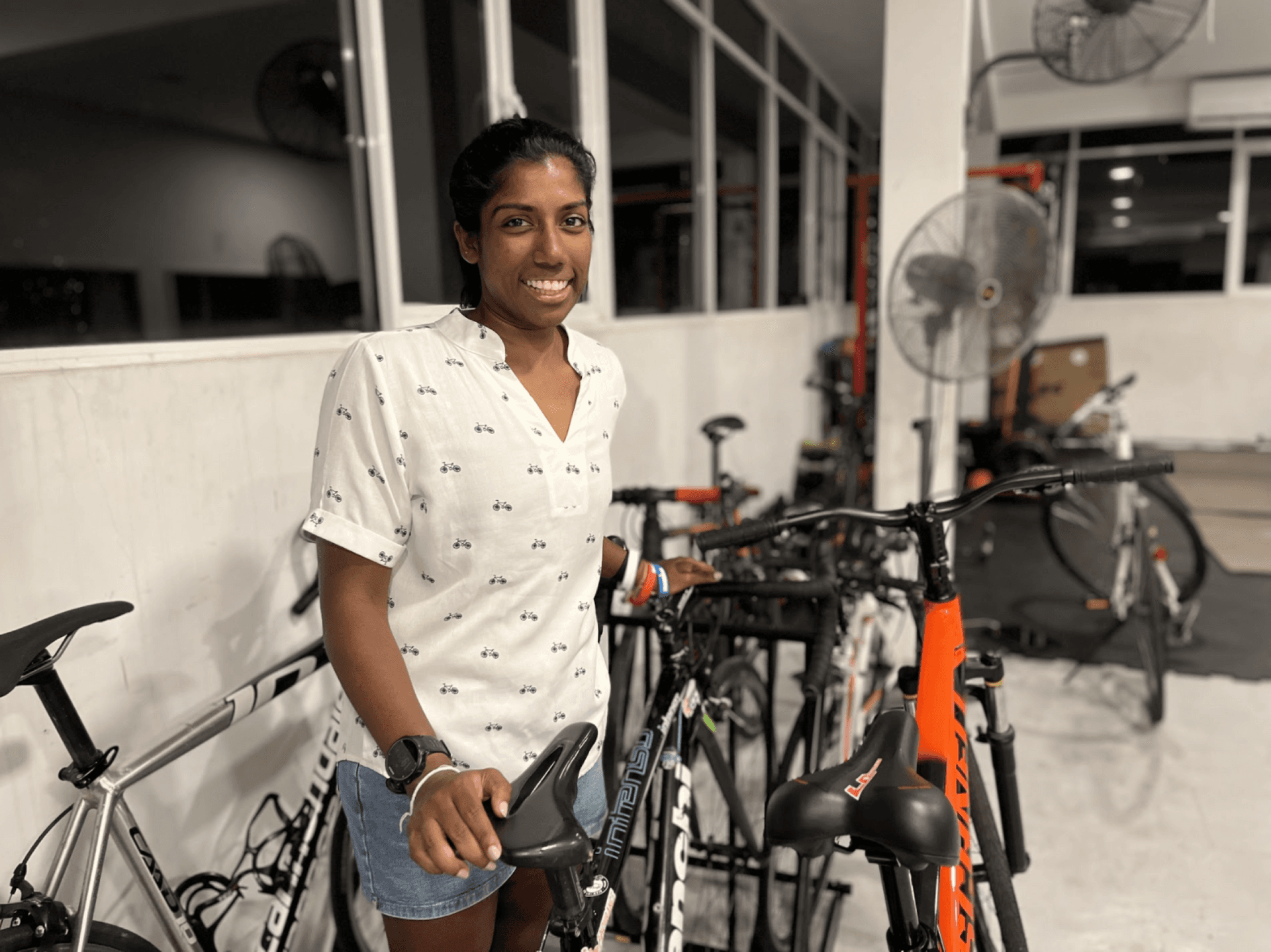Amateur triathlete Deethri Samarajeewa says many of her friends have started biking due to Sri Lanka’s fuel crisis.