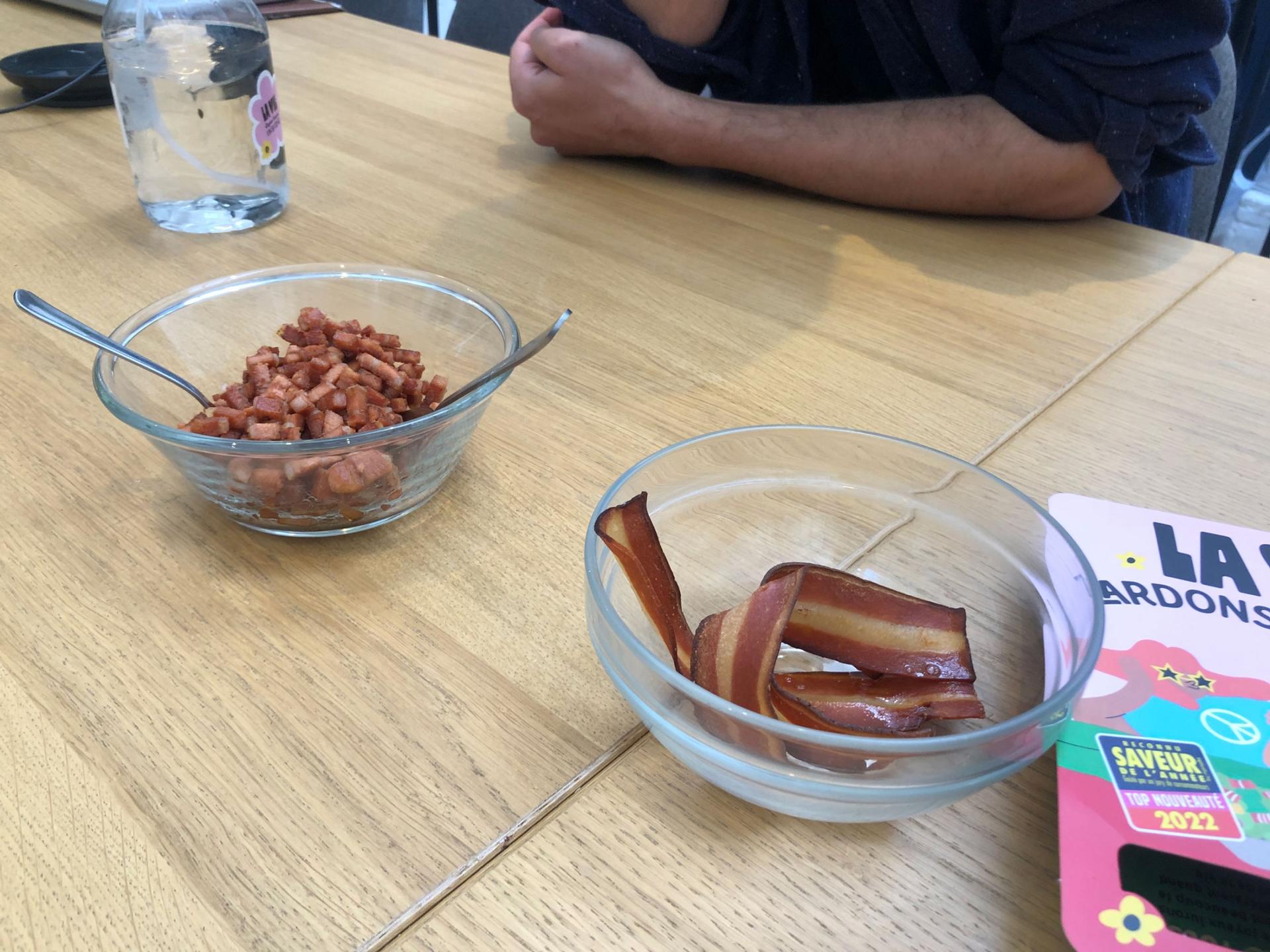 La Vie's plant-based bacon tastes pretty close to the real thing. 