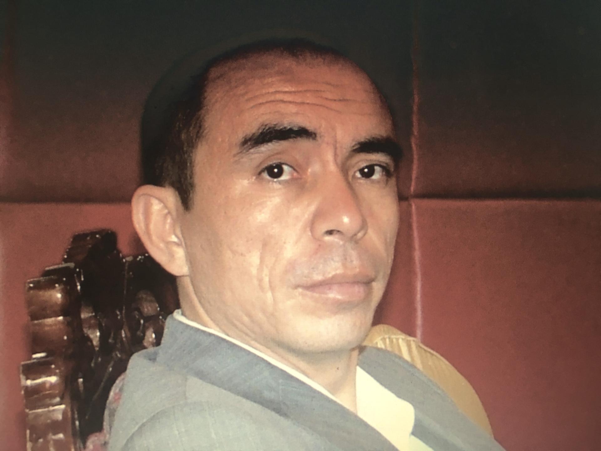 A photo of disappeared Uyghur writer Perhat Tursan in the early 2000s