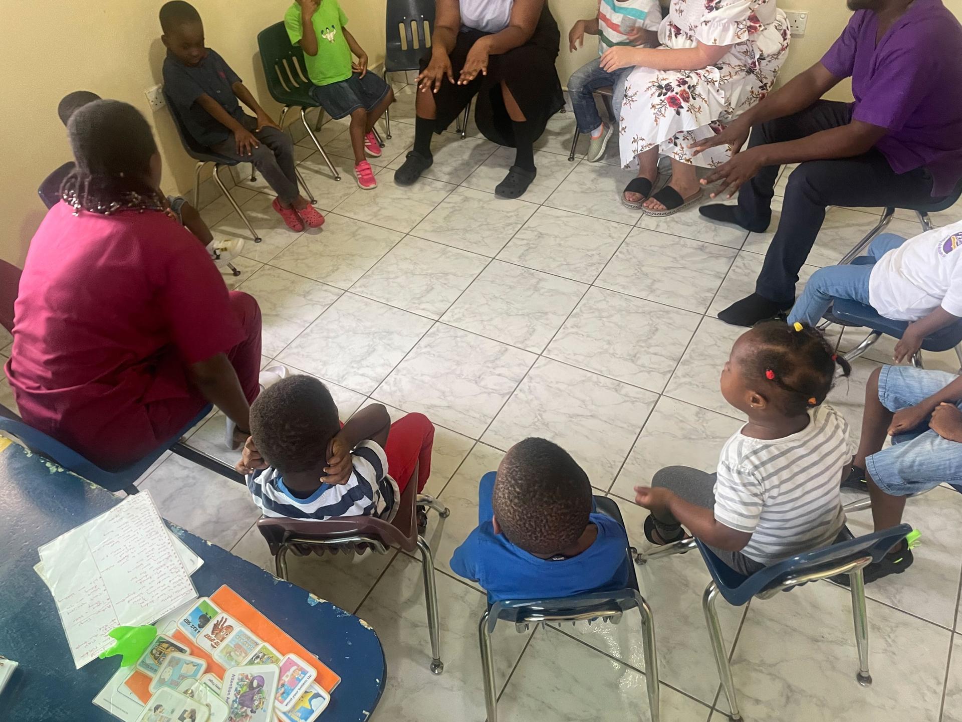 Therapy sessions ongoing at the early intervention center at Klicks Africa Foundation. 