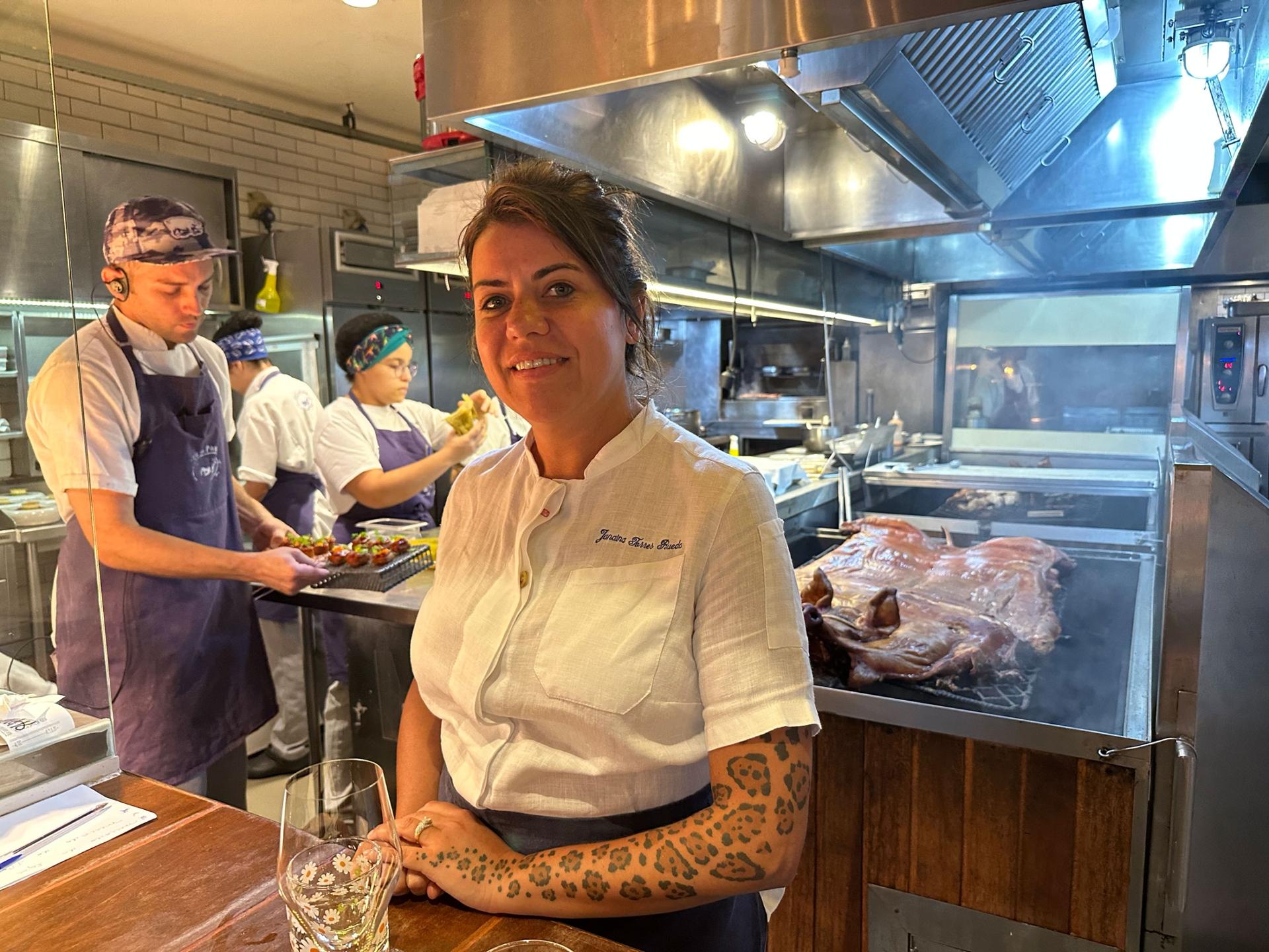 Janaina Rueda, co-chef and co-owner of A Casa do Porco, was born in a slum tenement a few blocks away from the restaurant in downtown São Paulo.