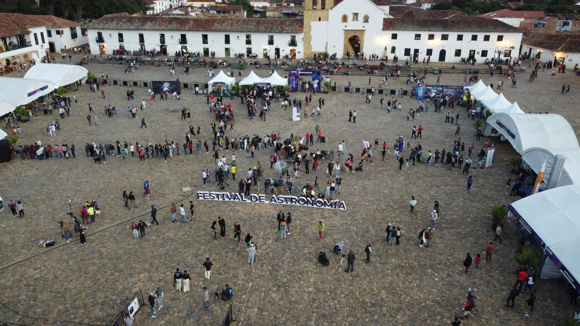 Every year, about 5,000 people attend Villa de Leyva's Astronomy Festival, which is held in the town's colonial-era square.