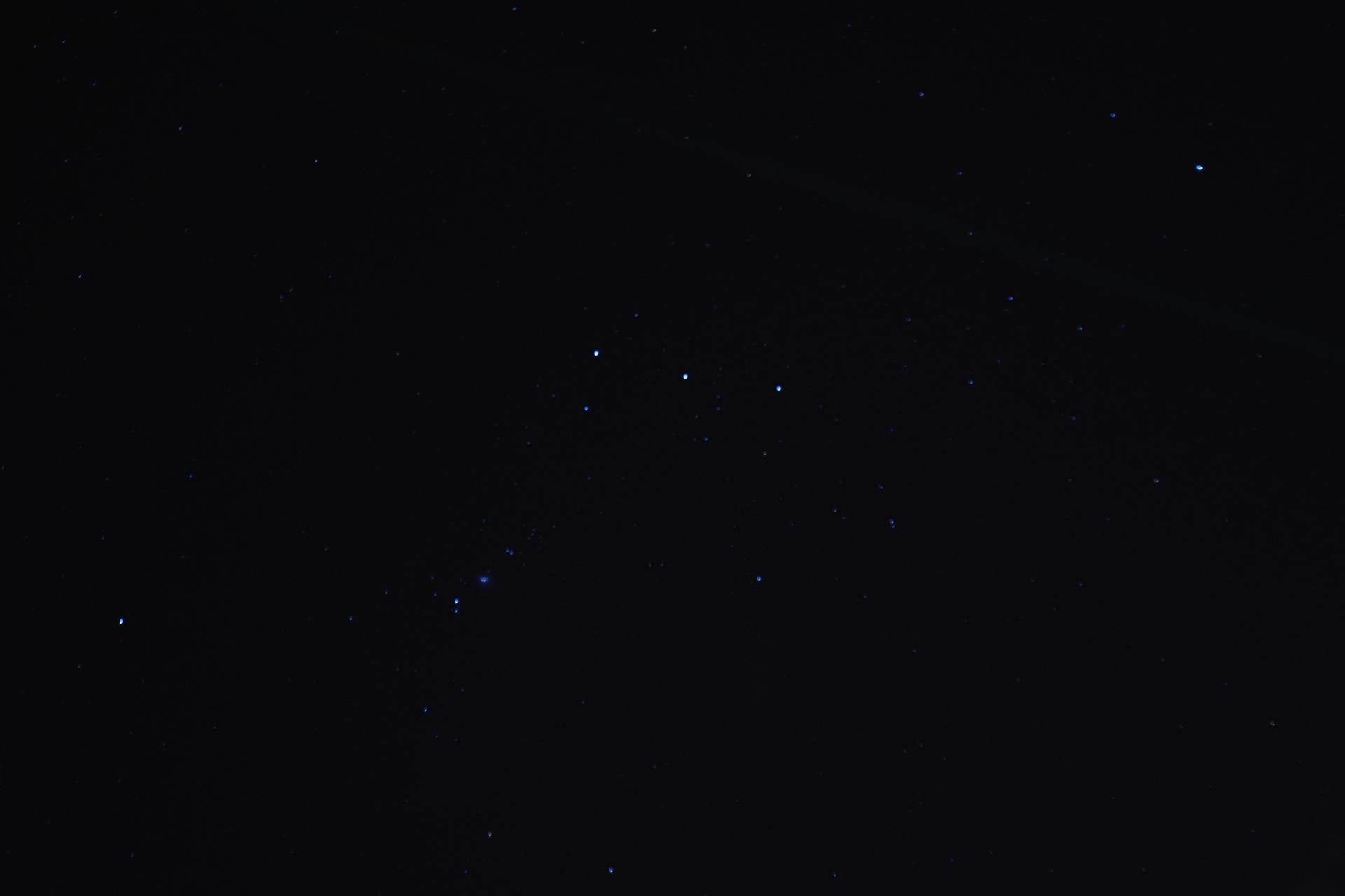 The Belt of Orion constellation, as seen from Villa de Leyva's central square. 