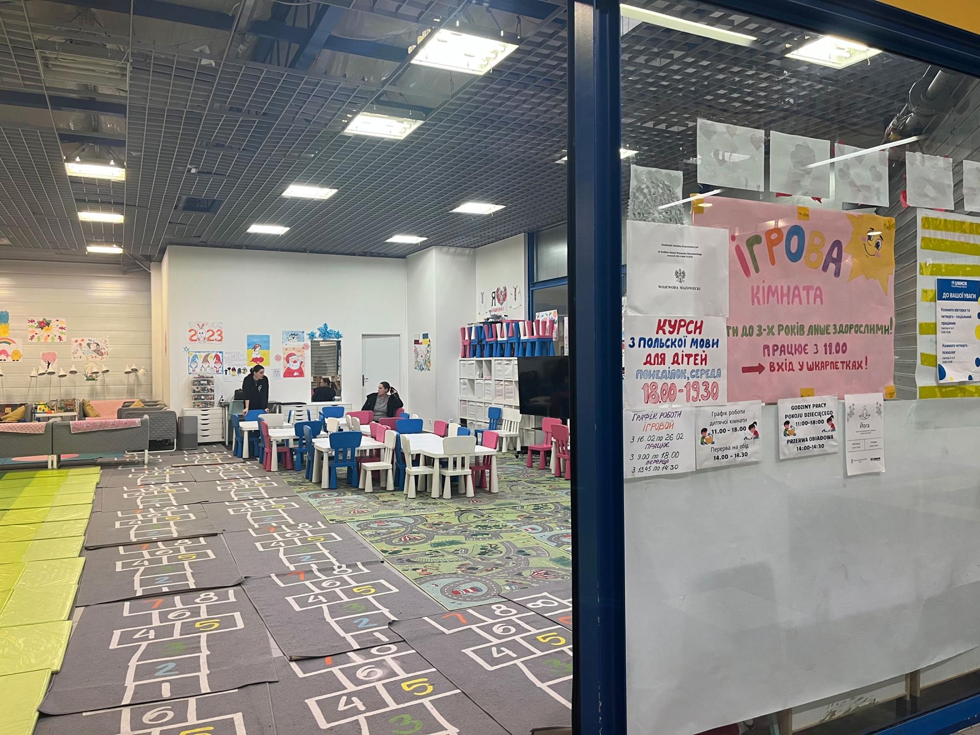 A children's playroom at the PTAK Warsaw Expo Center. 