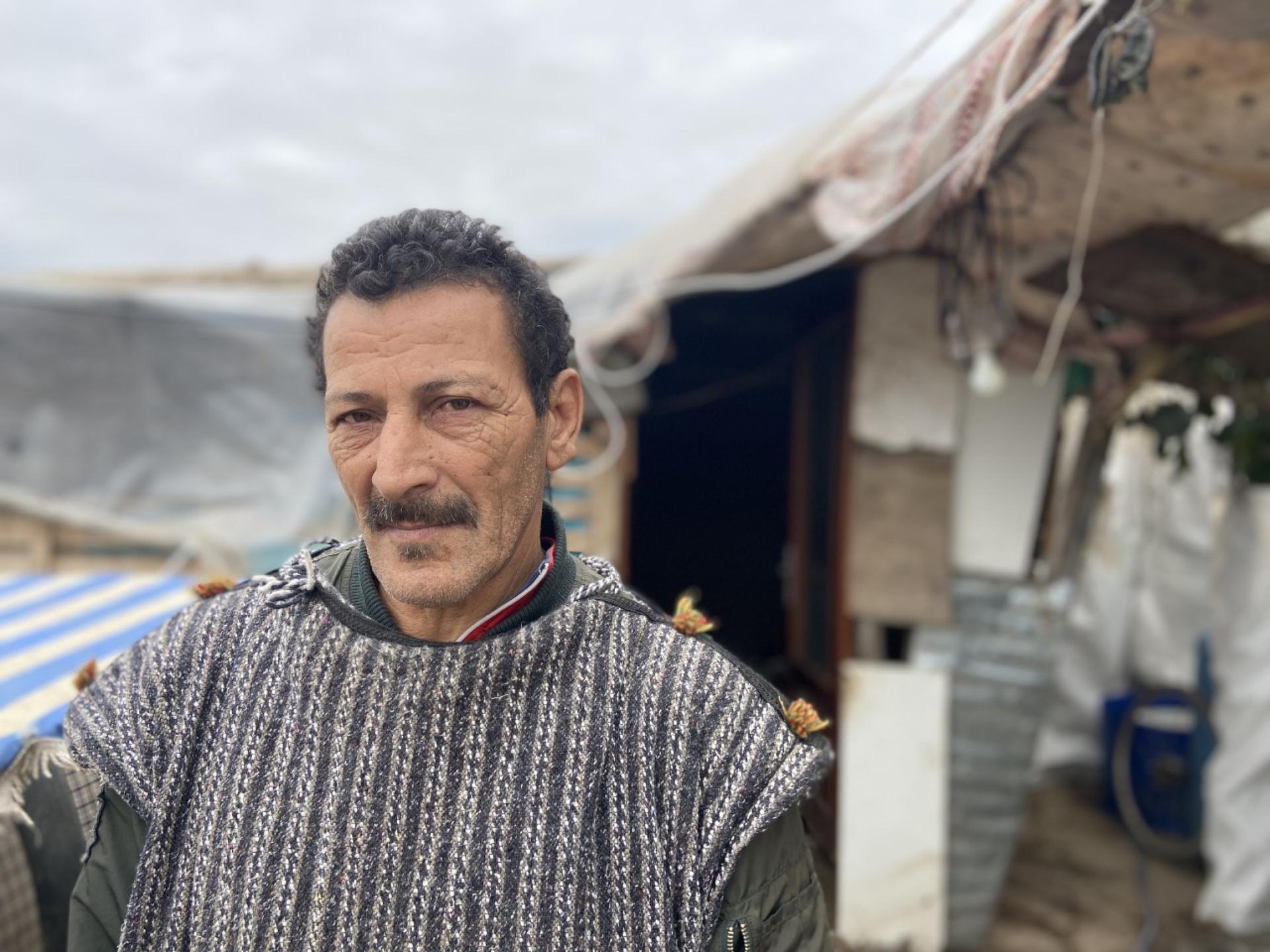 Farmhand Abdellah Skifi at his home in one of the many shantytowns in Almería, Spain.