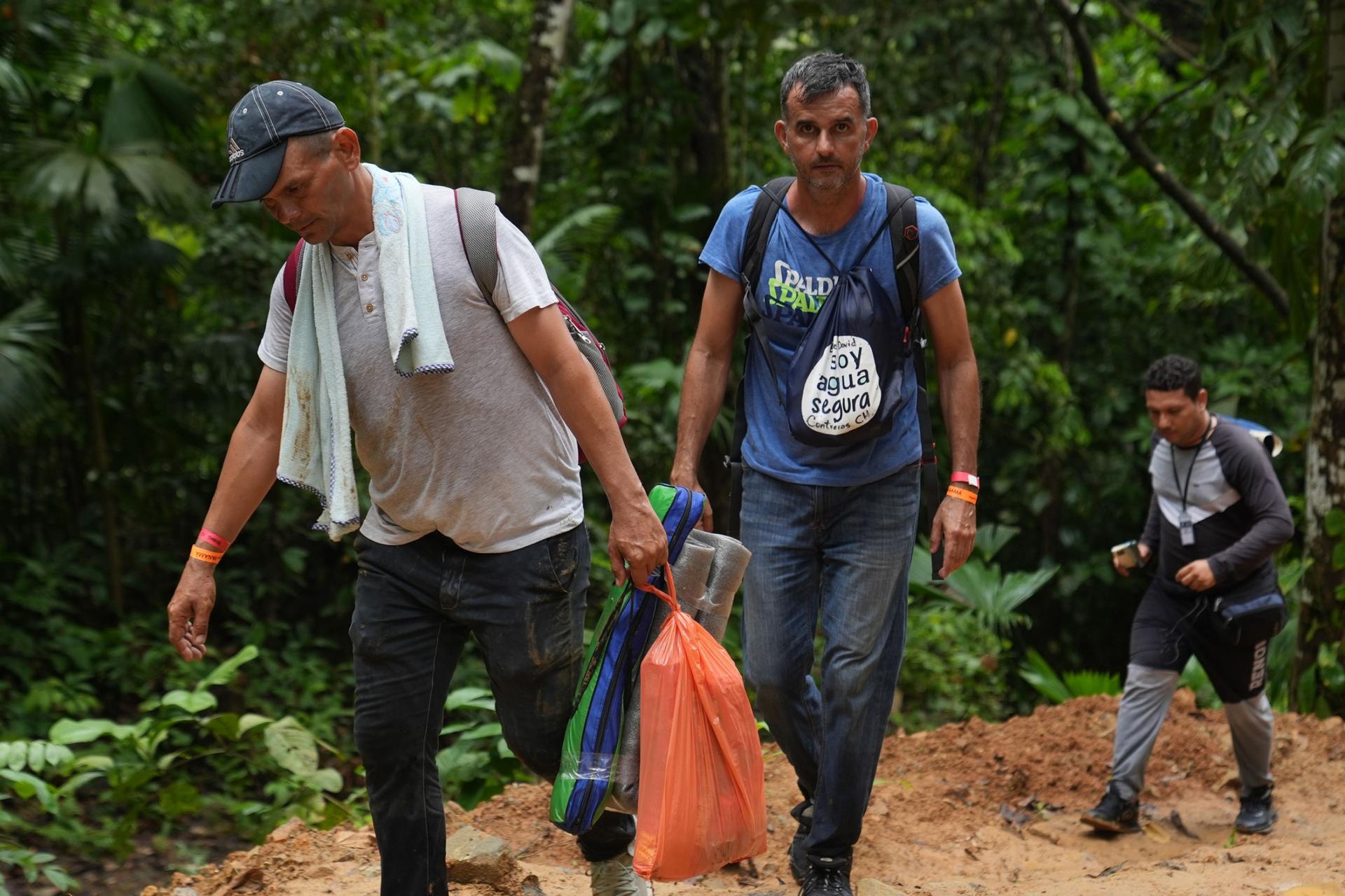 Onelio Bravo carried just three cans of tuna and some cookies for the three day long trek across the jungle. 