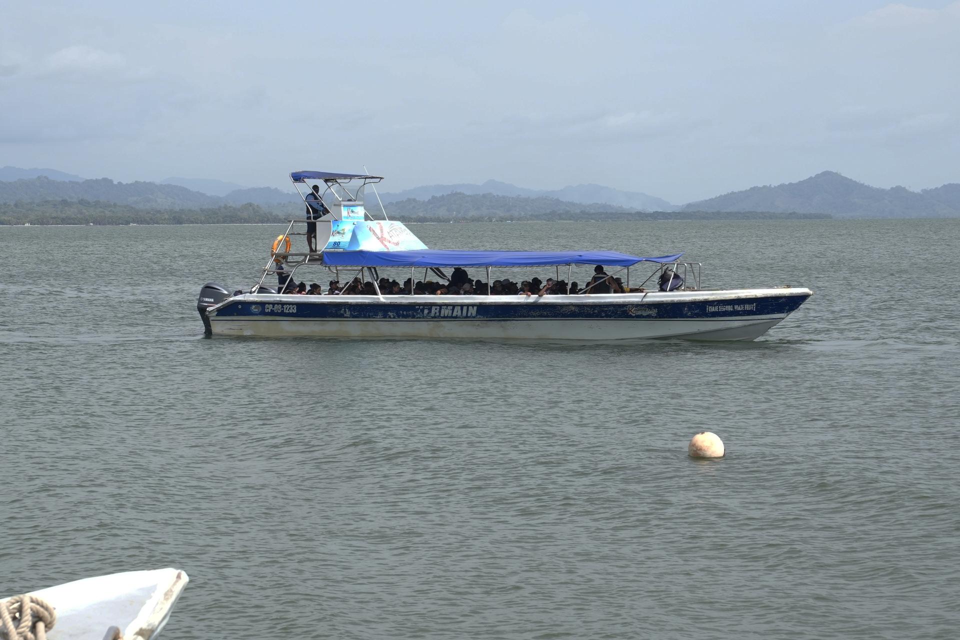 A speed boat gets ready to set out for Capurgana, near Colombia's border with Panama.