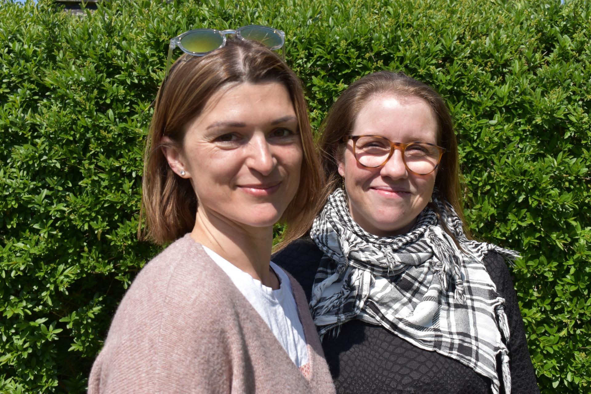 Olesia Olinyk, from Ukraine, and her friend Mona Elgaard, from Denmark, met at a gathering organized by the Danish Red Cross.
