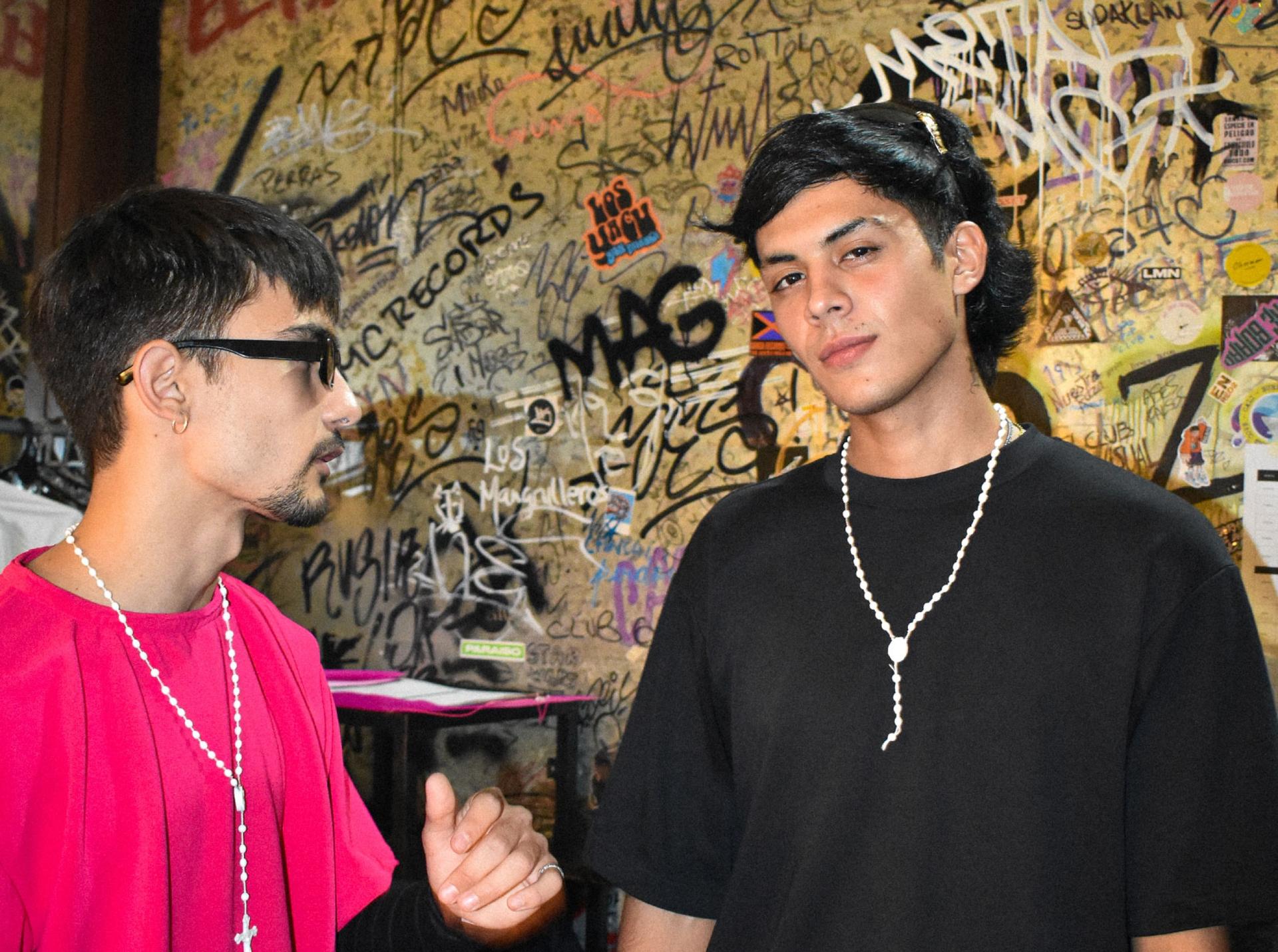 Argentine trap artists Keke (right) and Sosa (right). 