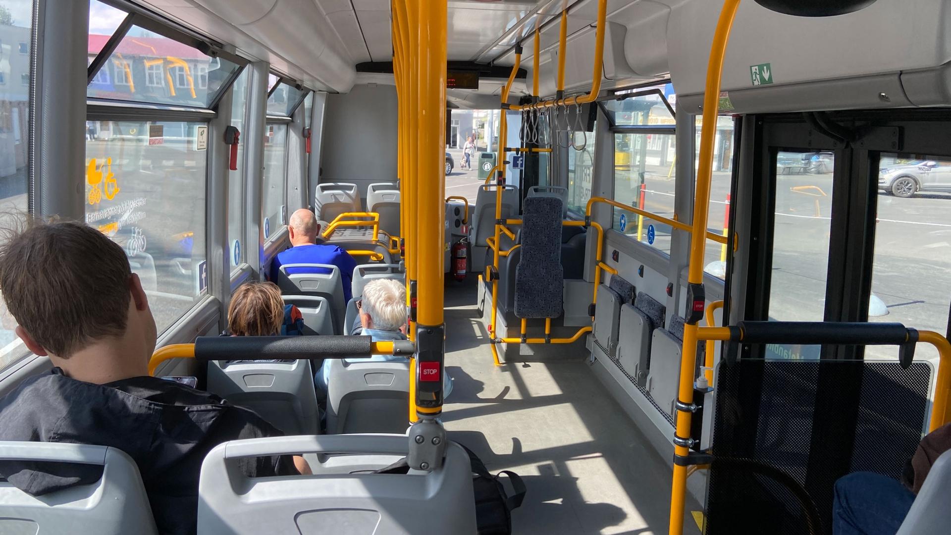 Methane captured from the town landfill is pumped to processing stations and converted into fuel for all of Akureyri’s public buses. Which are free to ride.