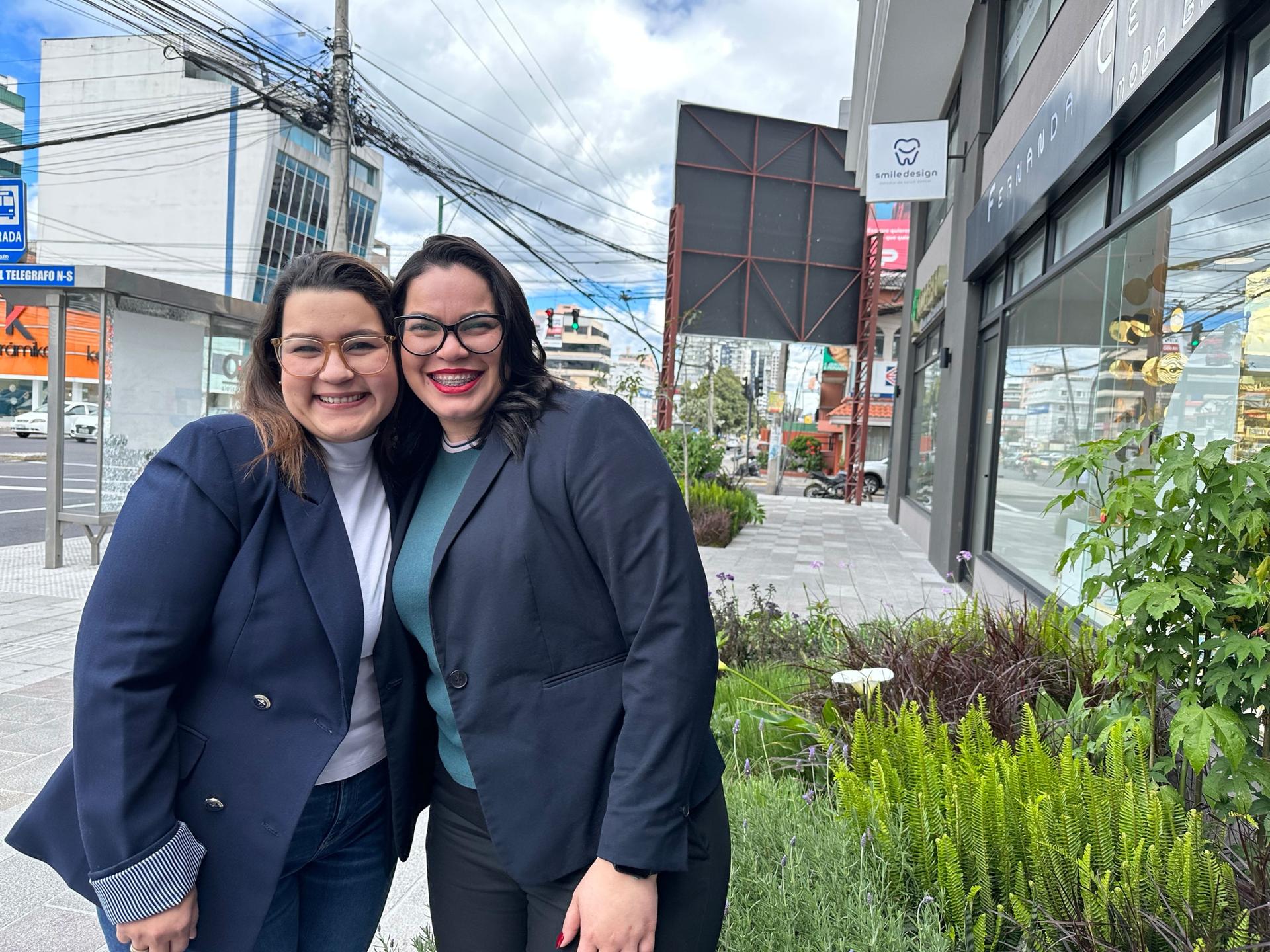 Carla Ponson (left) and her wife Maria Swift moved from Venezuela to Quito in 2018. They both believe they have been victims of xenophobia and homophobia.