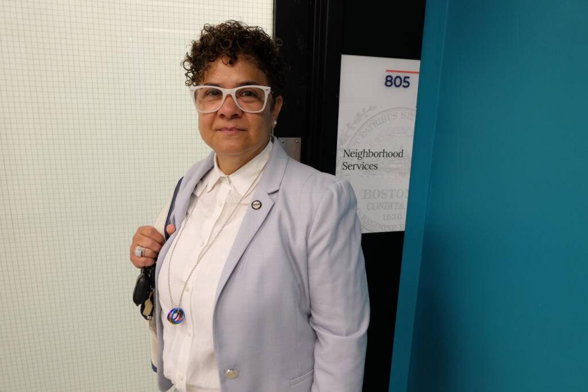 Gladys Oliveros is the Latinx Community Liaison for the City of Boston, and one of two main individuals who work one on one with new migrants to help them find emergency shelter at hotels, food, and even formula for infants.