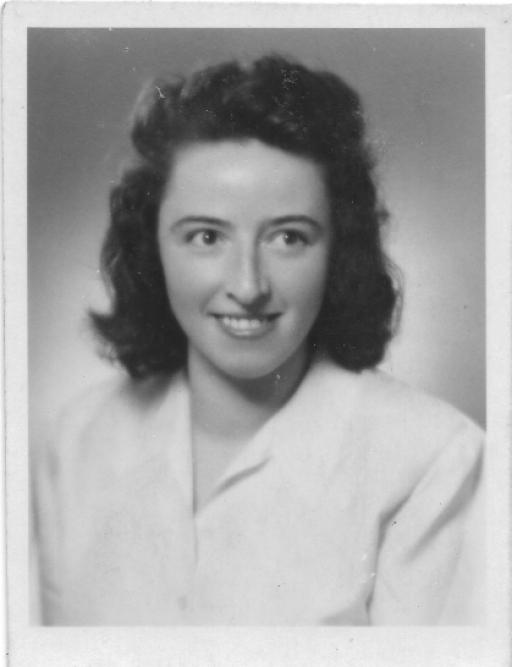A black and white photo of a young woman