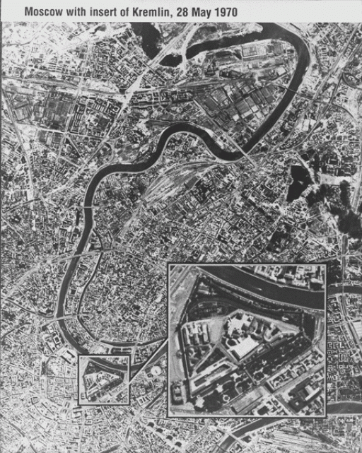 A satellite image of Moscow
