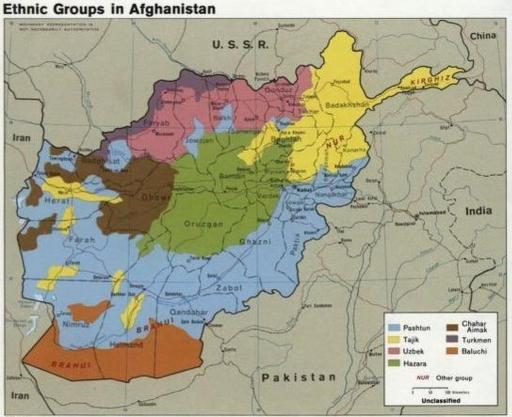 A geopolitical map of Afghanistan 