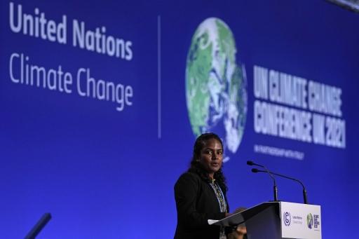 Aminath Shauna, Maldives' Minister of Environment, Climate Change and Technology, speaks on Energy at the COP26 UN Climate Summit in Glasgow, Scotland