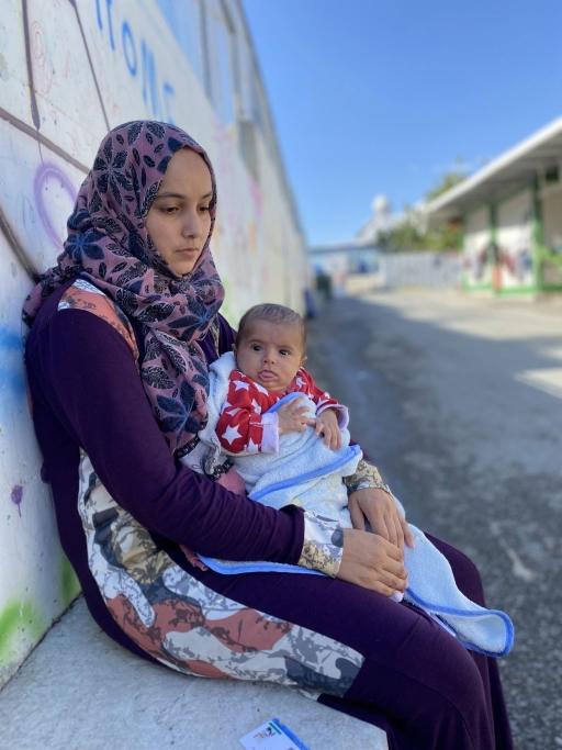 Syrian Kawthar Raslan and her baby, Yazen, seek asylum in Cyprus. 