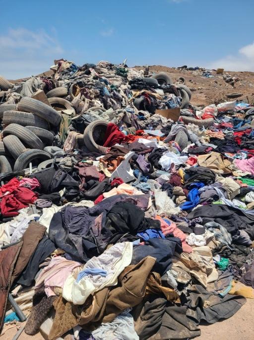 Some 59,000 tonnes of unwanted clothing arrive in Chile each year from places like Europe, Asia and the United States.